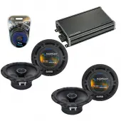 Compatible with Volkswagen Beetle 2012-2016 OEM Speaker Replacement Harmony (2) R65 & CXA360.4 Amp