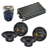 Compatible with Volkswagen Cabrio 1995-2002 OEM Speaker Replacement Harmony (2) R65 & CXA360.4 Amp