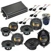 Compatible with Chrysler LeBaron 1984-1995 OEM Speaker Replacement Harmony Speakers & CXA360.4 Amp