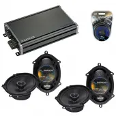 Compatible with Ford Five Hundred 2005-2007 OEM Speaker Replacement Harmony (2) R68 & CXA360.4 Amp