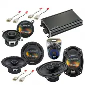 Compatible with Plymouth Neon 2000-2001 OEM Speaker Replacement Harmony Audio Bundle R65 R35 & CXA360.4 Amp