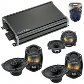 Compatible with Chrysler Town & Country 08-15 OEM Speaker Replacement Harmony Speakers & CXA360.4 Amp