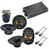 Compatible with Ford F-Series Truck 1982-1986 OEM Speaker Replacement Harmony Speakers & CXA360.4 Amp