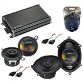 Compatible with Plymouth 600E Class 1983-1987 OEM Speaker Replacement Harmony Speakers & CXA360.4 Amp