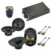 Compatible with Acura Legend 1990-1996 Factory Speaker Replacement Harmony Audio Bundle R65 R69 & CXA360.4 Amp