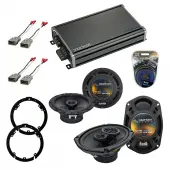 Compatible with Acura TL 2009-2014 Factory Speaker Replacement Harmony Audio Bundle R65 R69 & CXA360.4 Amp