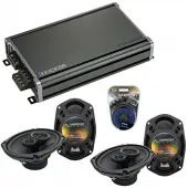 Compatible with Chrysler Sebring 2007-2010 OEM Speaker Replacement Harmony (2) R69 & CXA360.4 Amp