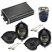 Compatible with Ford Thunderbird 1989-1997 OEM Speaker Replacement Harmony (2) R68 & CXA360.4 Amp