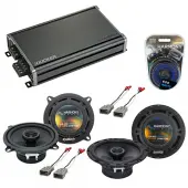 Compatible with Honda Prelude 1988-1991 OEM Speaker Replacement Harmony Audio Bundle R65 R5 & CXA360.4 Amp