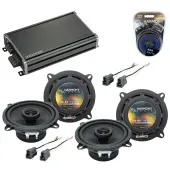 Compatible with Mazda Protege 1990-1994 OEM Speaker Replacement Harmony (2) R5 & CXA360.4 Amp