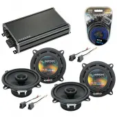 Compatible with Mitsubishi Mirage 85-92 OEM Speaker Replacement Harmony (2) R5 & CXA360.4 Amp