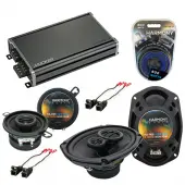 Compatible with Oldsmobile Cutlass Ciera 1990-1994 OEM Speaker Replacement Harmony & CXA360.4 Amp