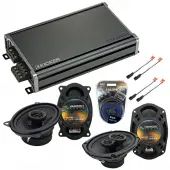 Compatible with Pontiac Grand AM 1996-2005 OEM Speaker Replacement Harmony Audio Bundle R46 R69 & CXA360.4 Amp