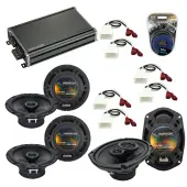 Compatible with Toyota Yaris 2007-2016 OEM Speaker Replacement Harmony (2) R65 R69 & CXA360.4 Amp