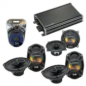 Compatible with Volkswagen Routan 09-13 OEM Speaker Replacement Harmony (2) R69 R5 & CXA360.4 Amp