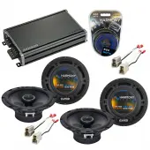 Compatible with Nissan 300ZX 1984-1989 Speaker Replacement Harmony (2) R65 & CXA360.4 Amp