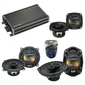 Compatible with Cadillac Coupe DeVille 85-87 OEM Speaker Replacement Harmony Speakers & CXA360.4 Amp
