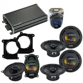 Compatible with Oldsmobile Bravada 1995-1997 OEM Speaker Replacement Harmony Speakers & CXA360.4 Amp