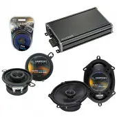 Compatible with Plymouth Caravelle 1985-1988 OEM Speaker Replacement Harmony Speakers & CXA360.4 Amp