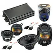 Compatible with Plymouth Gran Fury 1984-1989 OEM Speaker Replacement Harmony Speakers & CXA360.4 Amp