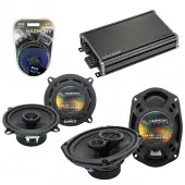 Compatible with Pontiac G3 (sedan) 2007-2009 OEM Speaker Replacement Harmony Speakers & CXA360.4 Amp