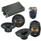 Compatible with Pontiac Grand Prix 2004-2008 OEM Speaker Replacement Harmony Speakers & CXA360.4 Amp