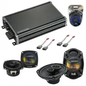 Compatible with Honda Accord 1982-1985 OEM Speaker Replacement Harmony Audio Bundle R4 R69 & CXA360.4 Amp