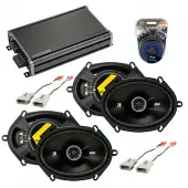 Compatible with Ford Econoline Full Size Van 97-08 Speaker Replacement Kicker (2)DSC68 & CXA360.4