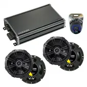 Compatible with Mitsubishi Raider 2008-2009 Speaker Replacement Kicker (2) DSC67 & CXA360.4 Amp