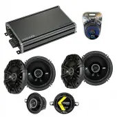 Compatible with Jeep Liberty 02-07 Speaker Replacement Kicker (2) DSC65 DSC35 & CXA360.4 Amp