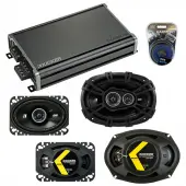 Compatible with Pontiac Parisienne 1983-1986 Speaker Replacement Kicker DS Series & CXA360.4 Amp