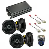 Compatible with Toyota Camry LE Sedan 1992-1996 Speaker Replacement Kicker 2 DSC5 & CXA360.4 Amp