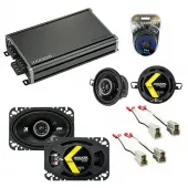 Compatible with Volkswagen Cabriolet 85-93 Speaker Replacement Kicker DSC46 DSC35 & CXA360.4 Amp