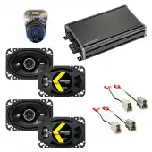 Compatible with Volkswagen Scirocco 81-87 Speaker Replacement Kicker (2) DSC46 & CXA360.4 Amp