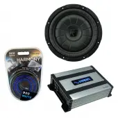 Kicker 43CVT102 10" Sub CompVT CVT10 400 Watt RMS Subwoofer Bundle with Harmony HA-A400.1 Am...