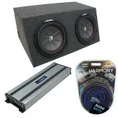 Universal Car Stereo Hatchback Sealed Dual 15" Kicker CompR CWR15 Sub Box Enclosure & Ha...