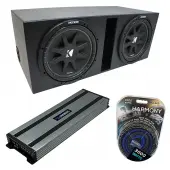 Universal Car Stereo Rhino Coated Ported Dual 15" Kicker Comp C15 Sub Box Enclosure & Ha...