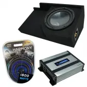 Compatible with 1988-1998 GMC Sierra Extended Cab Truck Harmony R104 Single 10" Sub Box & Harmony HA-A400.1