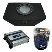 Harmony Audio HA-R124 Subwoofer Single 12" Sub Box Bundle with Harmony Audio HA-A400.1 Amp Compatible with 2000-2009 Honda S2000 Custom Fit