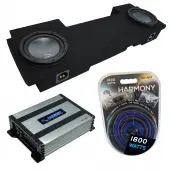 Compatible with 2002-2013 Chevy Silverado HD Crew Truck Harmony R124 Dual 12" Sub Box & Harmony HA-A400.1