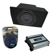 Compatible with 2005-2014 Ford Mustang Coupe Kicker CompVT CVT12 Single 12" Sub Box Enclosure & Harmony HA-A400.1 Amp