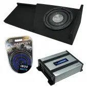 Compatible with 2007-2013 Chevy Silverado Extended Cab Truck Harmony F104 Single 10 Sub Box & Harmony HA-A400.1