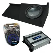 Compatible with 2007-2013 Chevy Silverado Extended Cab Truck Harmony R124 Single 12 Sub Box & Harmony HA-A400.1