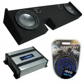 Compatible with 2009-2014 Ford F-150 Ext Super Cab Truck Harmony R124 Dual 12" Sub Box & Harmony HA-A400.1