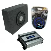 Universal Regular Standard Cab Truck Harmony F124 Single 12" Sub Box & Harmony HA-A400.1