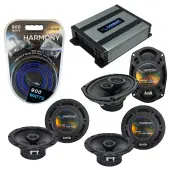 Compatible with Acura TSX 2004-2014 Factory Speaker Replacement Harmony (2)R65 R69 & Harmony HA-A400.4 Amp