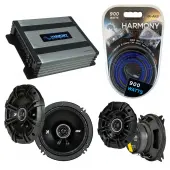 Compatible with Audi 80/90 Series 1988-1996 Speaker Replacement Kicker DSC4 DSC65 & Harmony HA-A400.4 Amp