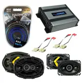 Compatible with Buick Park Avenue 88-94 Speaker Replacement Kicker DSC46 DSC693 & Harmony HA-A400.4 Amp
