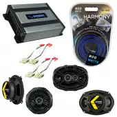 Compatible with Buick Roadmaster 1991-1994 Speaker Replacement Kicker DSC5 DSC693 & Harmony HA-A400.4 Amp