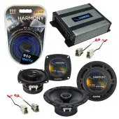 Compatible with Audi 5000 Series 1980-1985 OEM Speaker Replacement Harmony R4 R65 & Harmony HA-A400.4 Amp